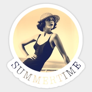 Woman in summertime Sticker